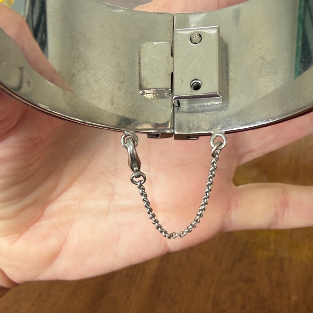 Celine Red Python Manchette Cuff Bracelet / Phoeb… - image 8